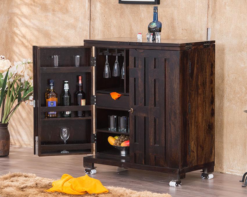 Wooden Bar Storage Cabinet Organizer with Premium and Long-Lasting Quality