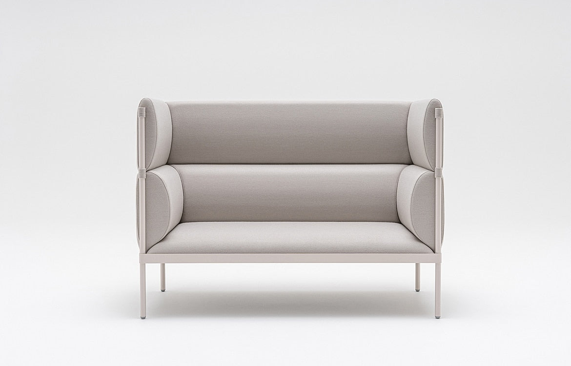 2 Seater Office Sofa with Modern Designs and High Back Configurable Modular Sofa for Workspaces