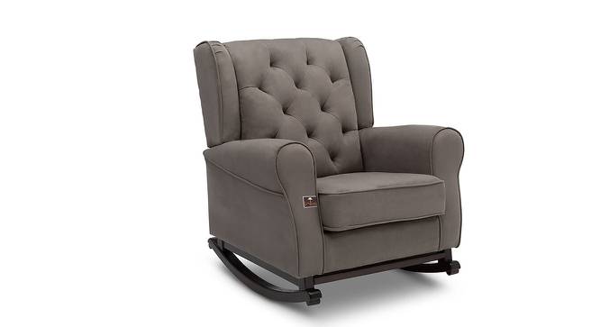 Lounge Chair For Living Room ,Comfortable Seating Luxury Design ,Rocking Chair Upholstery Fabric -Gray