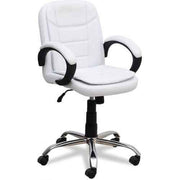 মেটাল ক্রোম বেস সহ লো ব্যাক অফিস এক্সিকিউটিভ চেয়ার