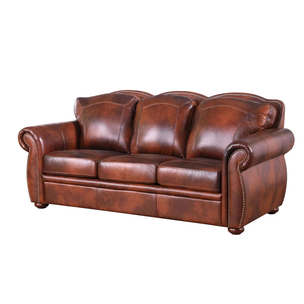 3 Seater&nbsp;Sofa For Home Furniture, Upholstery Pu leatherette Premium and Durable Design For Living Room and Office- Brown