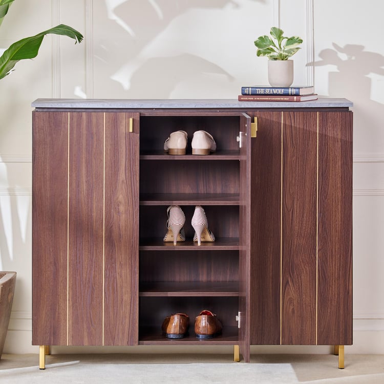 Wooden Shoes Storage Cabinet with Wooden Shelves, Shelves for Organised and Stylish Storage
