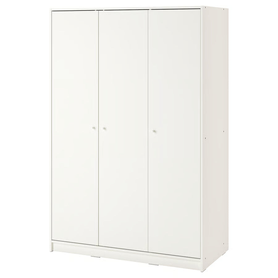 Wardrobe in Solid Wood with 3 Doors and Hanging Rod – Spacious Storage Unit