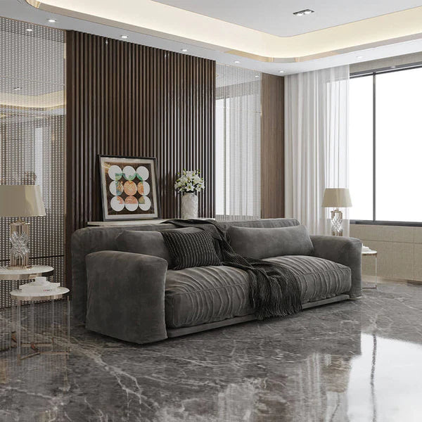 3-Seater Italian Sofa upholstered in premium velvet, designed with advanced support structure for enduring comfort in executive and Modern Italian Sofa.