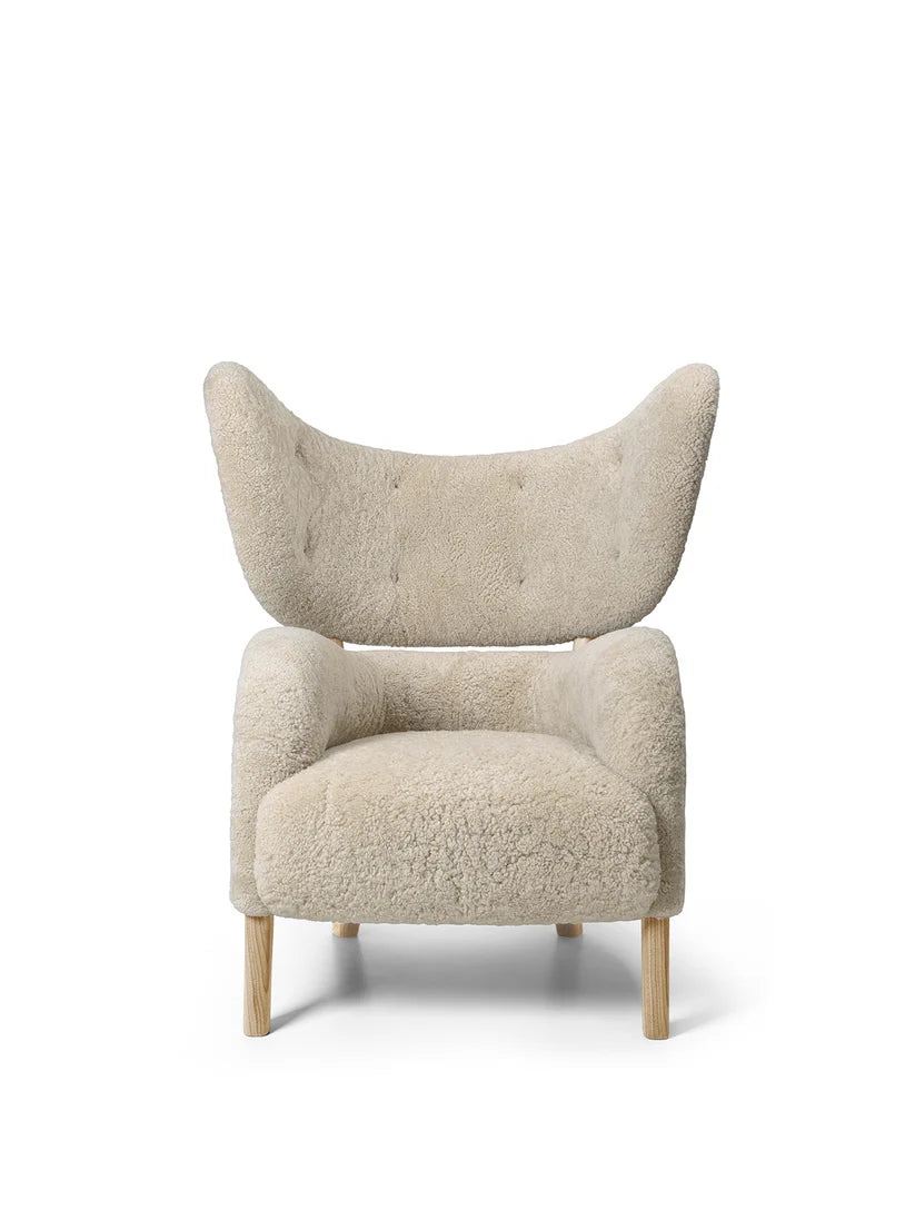 Lounge Chair Sofa For Home Furniture upholstered in Woolen Premium Arm Chair Modern and durable For Living Room or Bedroom - White