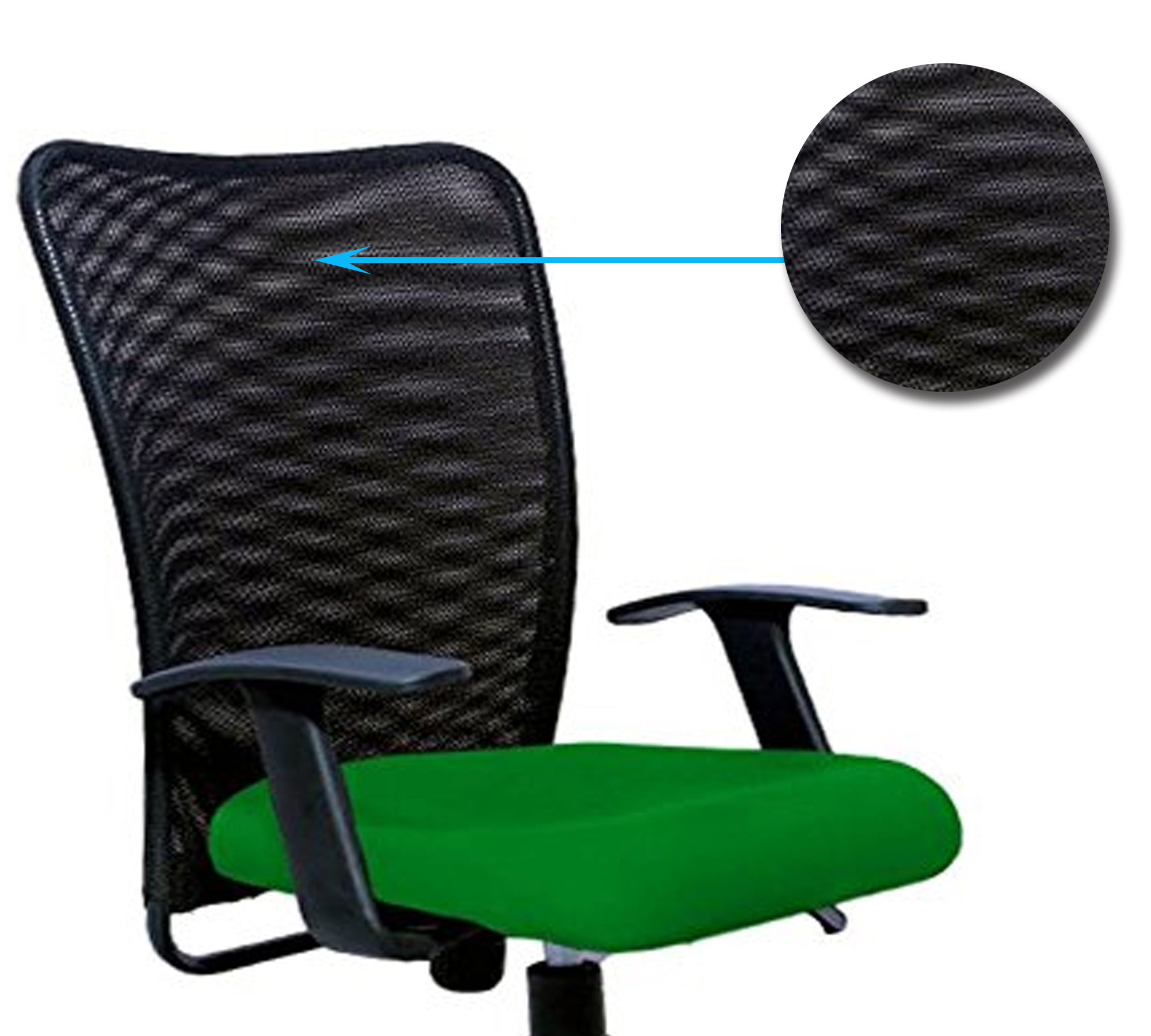 Executive Mid Back Office Chair with Breathable Mesh Back, Fabric Cushioned Seat, Fixed Armrests, Adjustable Swivel Base with Wheels for Office and Home Use