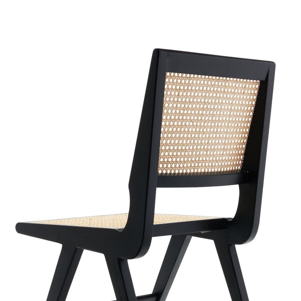 PVC Cane Chair for Wooden Frame with Black Finish Best for Outdoor & Indoor