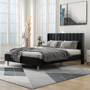 Modern Upholstered Bed – Headboard, Comfort, Solid Teakwood & Plywood Frame, Designer Legs