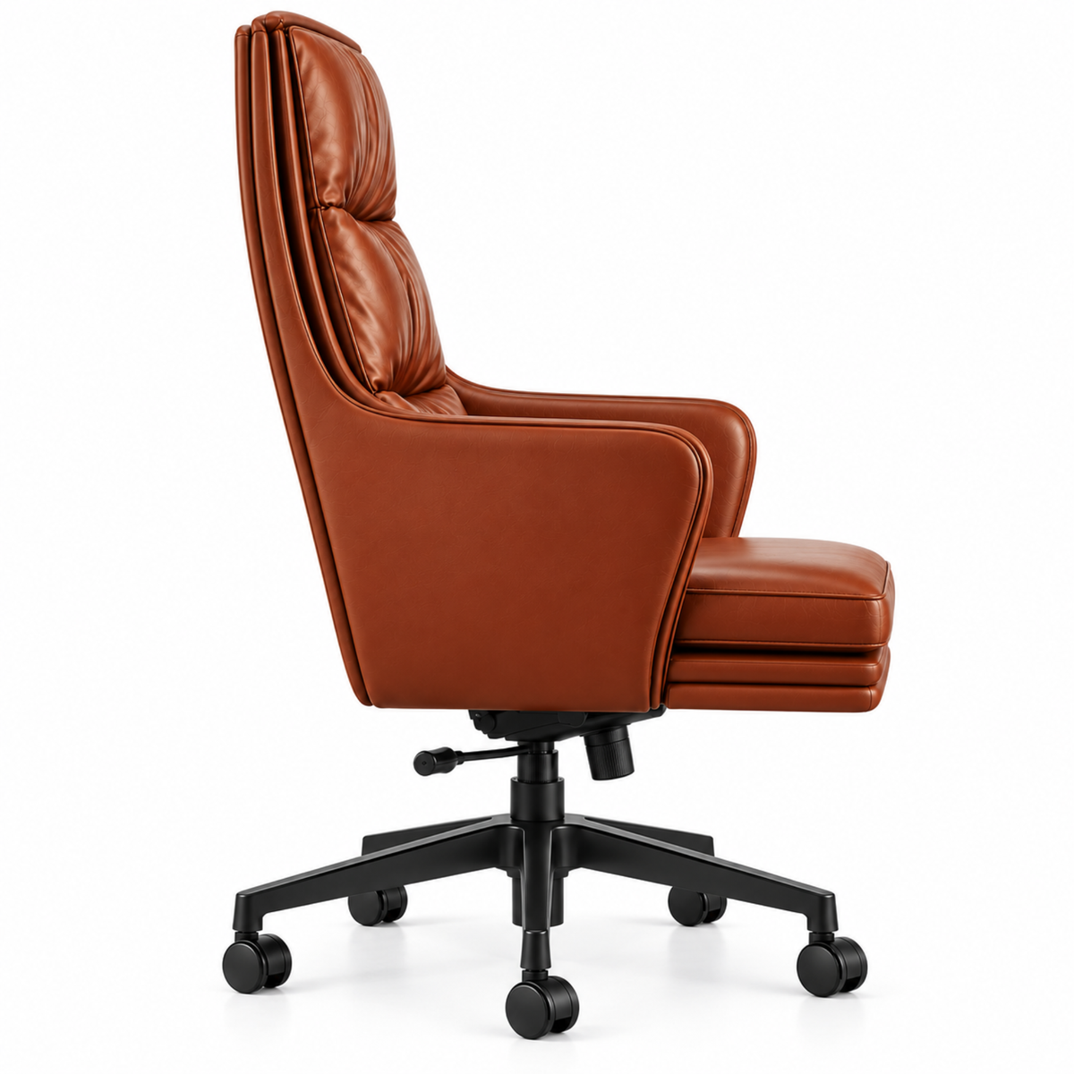 Premium High Back Executive Office Chair with Padded Armrests, Tilt Mechanism, Height Adjustment & Smooth Mobility for Home and Office