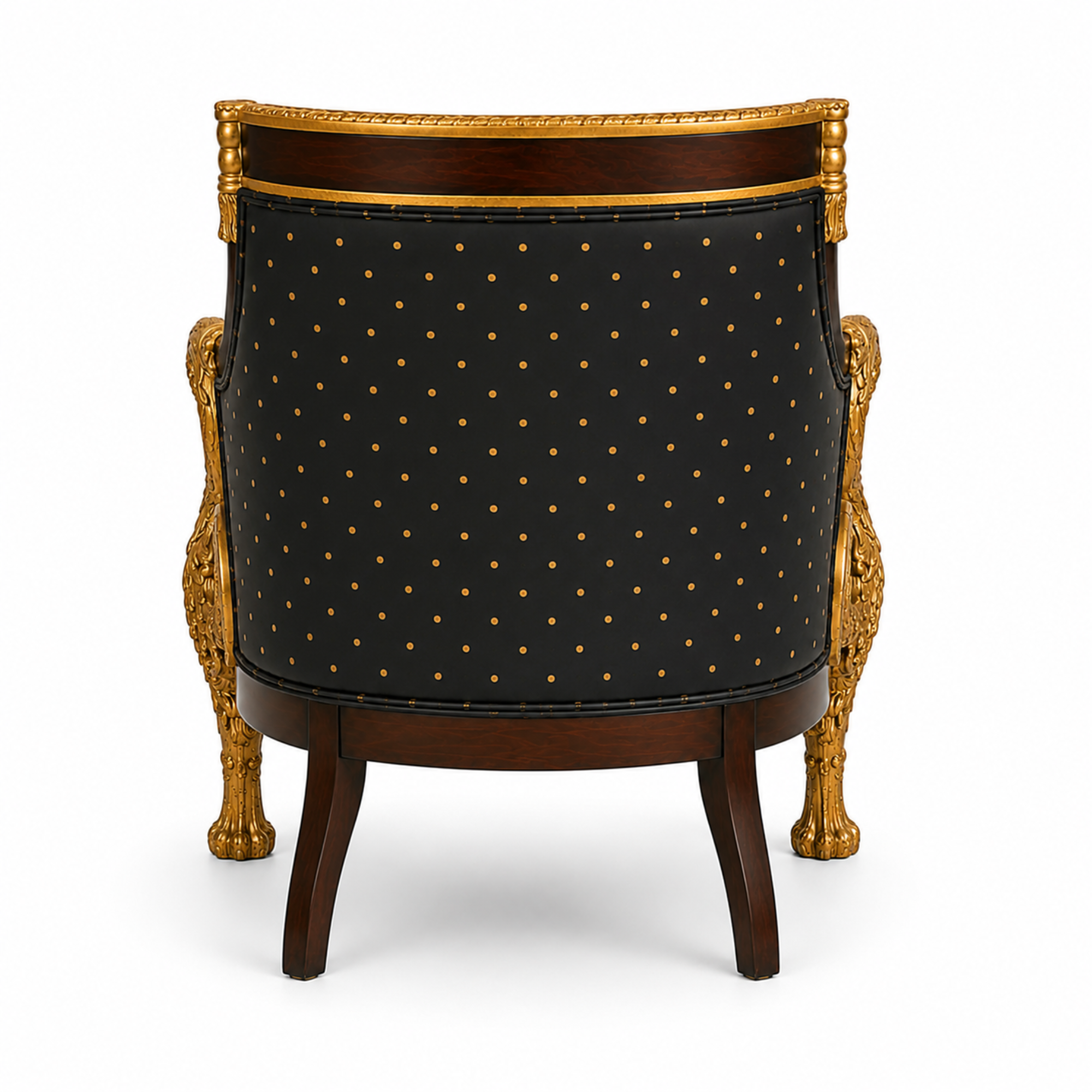 Royal Handcrafted Director's Chair – Solid Teak Wood with Fabric Upholstery & Golden Carved Armrests