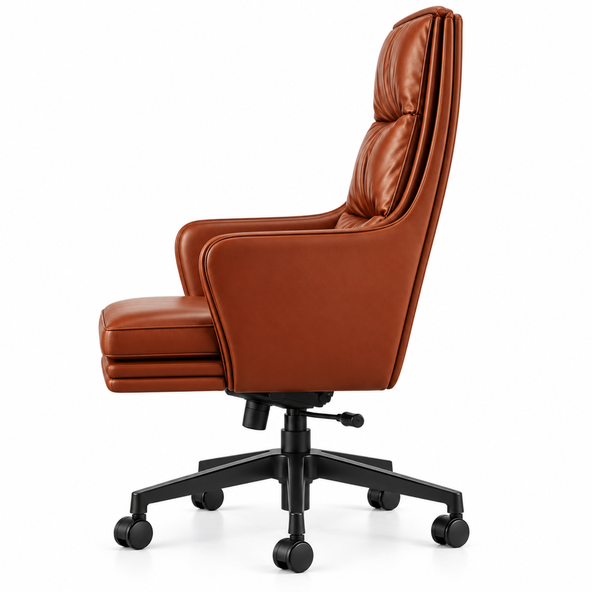 Premium High Back Executive Office Chair with Padded Armrests, Tilt Mechanism, Height Adjustment & Smooth Mobility for Home and Office