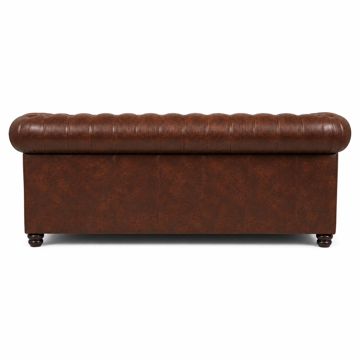 3 Seater chesterfield sofa Modern Design and Leatherette fabric Durable & Comfortable Padded Perfect for living Room -Brown