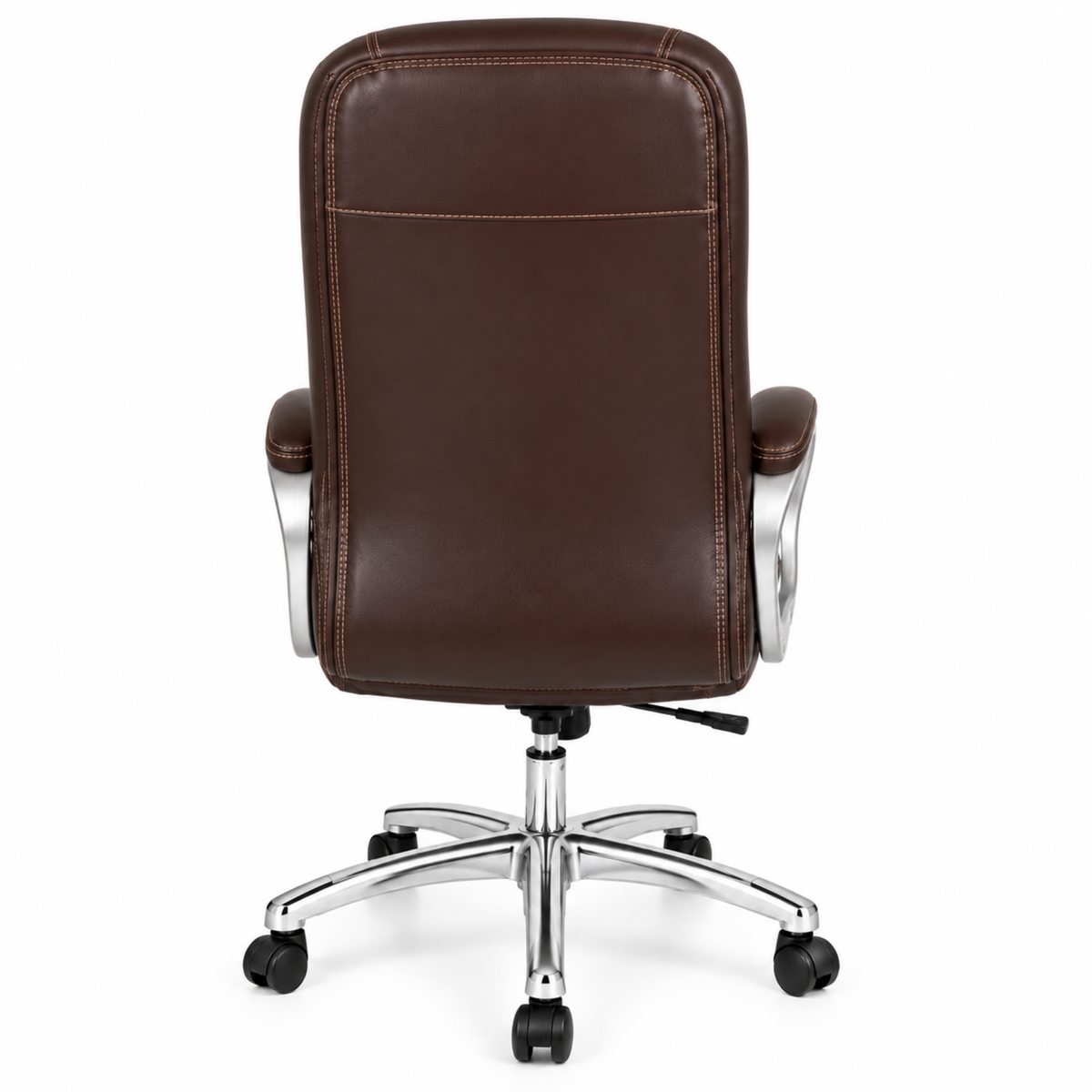Premium Director Chair, Leatherette Upholstery, Powder-Coated Chrome Base