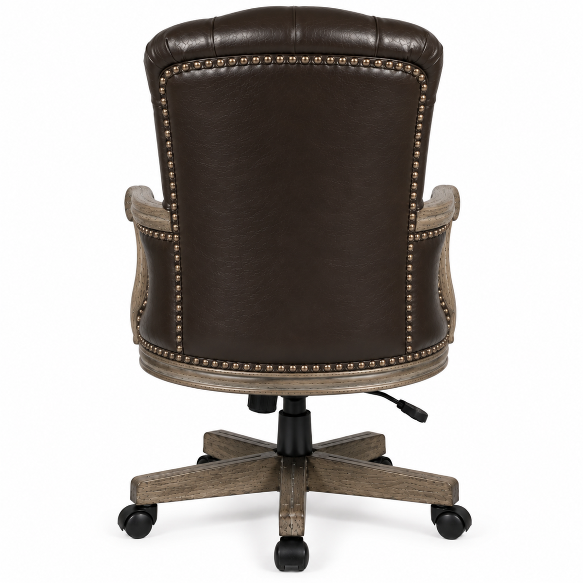 Director office Chair Tufted Design Made in Solid wood with Leatherette Upholstery & Armrest with Height Adjustable Premium Quality Chair