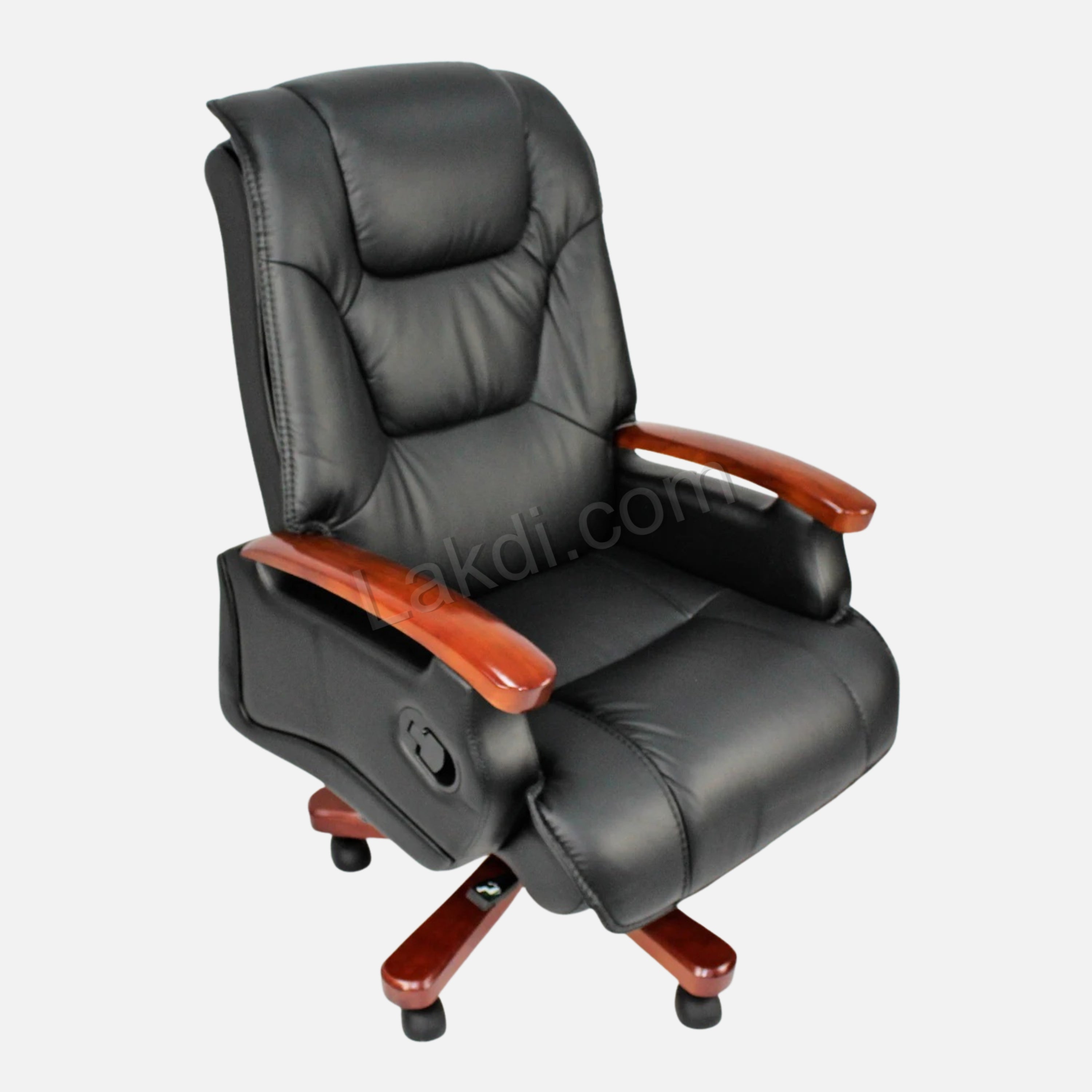 Director Chair for office High-Back Leatherette with Recliner & Adjustable Height and Wooden Base Unique Design Best Quality Chair