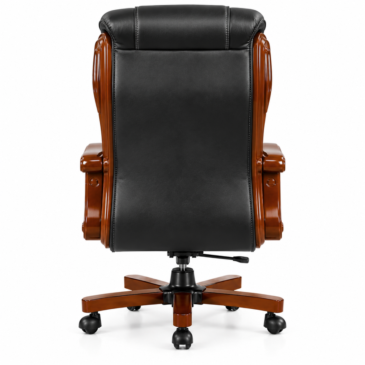 High Back Director Chair for office Luxury Design Made in Plyboard with Leatherette Upholstery & Armrests & Height Adjustable