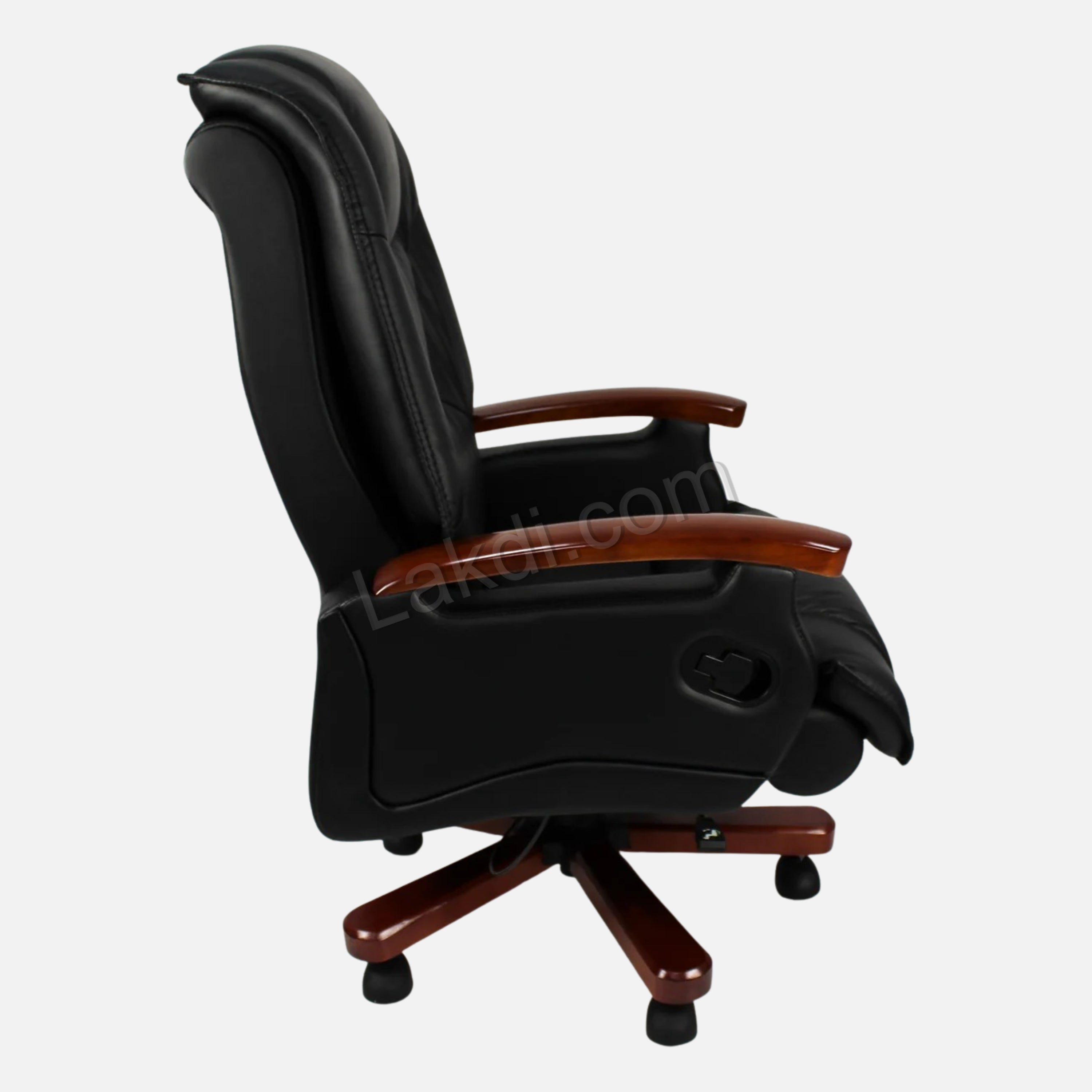 Director Chair for office High-Back Leatherette with Recliner & Adjustable Height and Wooden Base Unique Design Best Quality Chair