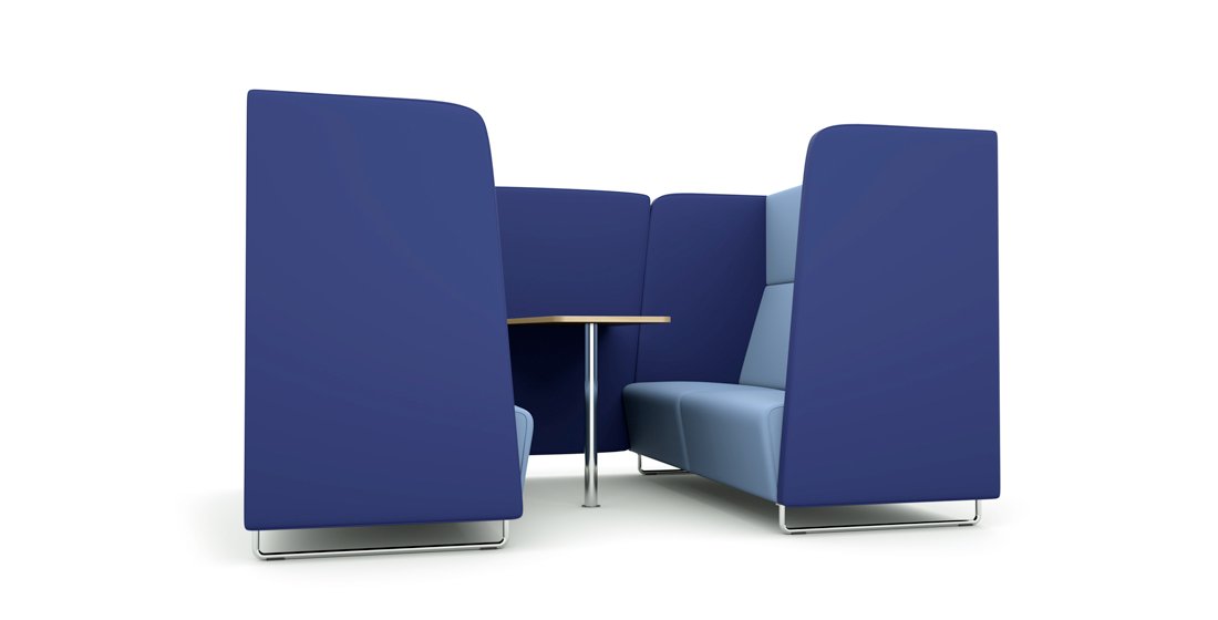4-Seater Office Sofa with a Streamlined Look, Perfect for Contemporary Offices, Co-working Spaces, Spacious and Meeting