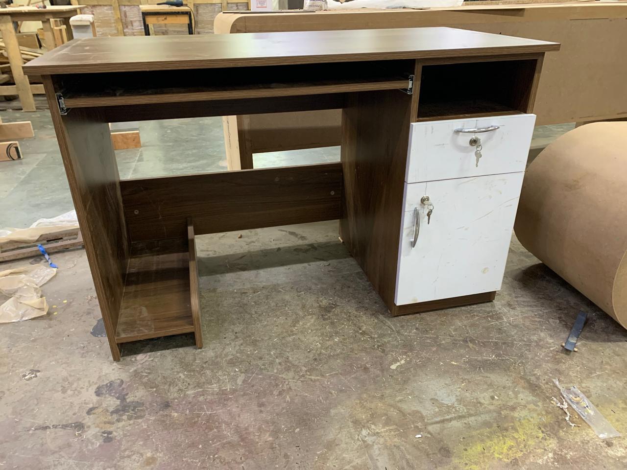 Office Desk and Computer Table with Keyboard Tray and CPU Space Made In Engineered Wood