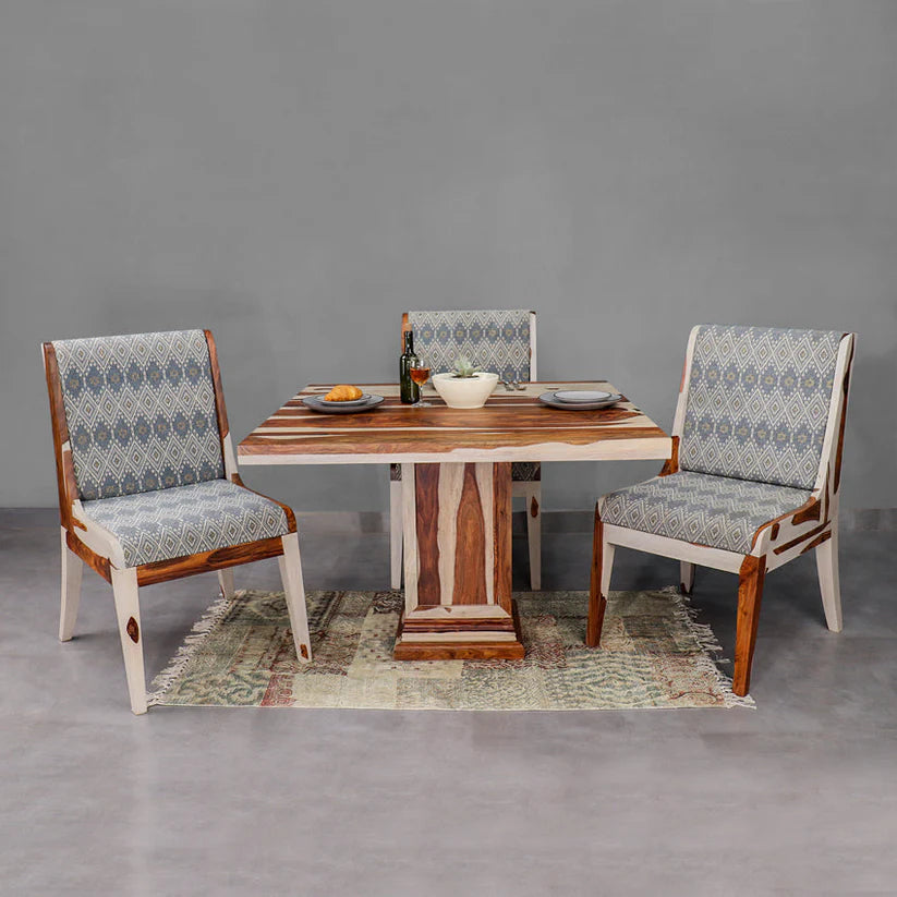 Solid Wood Four Seater Dining Set