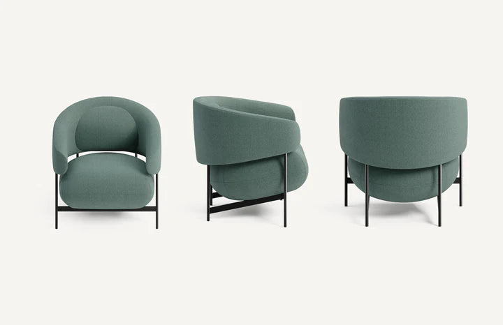 Lounge Chair Sofa For Home Furniture upholstered in Velvet Arm Chair Modern and durable For Living Room or Bedroom - Blue