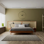 পোস্টার বিছানা সলিড কাঠের হাতে বোনা হেডবোর্ড—আধুনিক, বাড়ির আসবাবের জন্য প্রিমিয়াম ডিজাইন