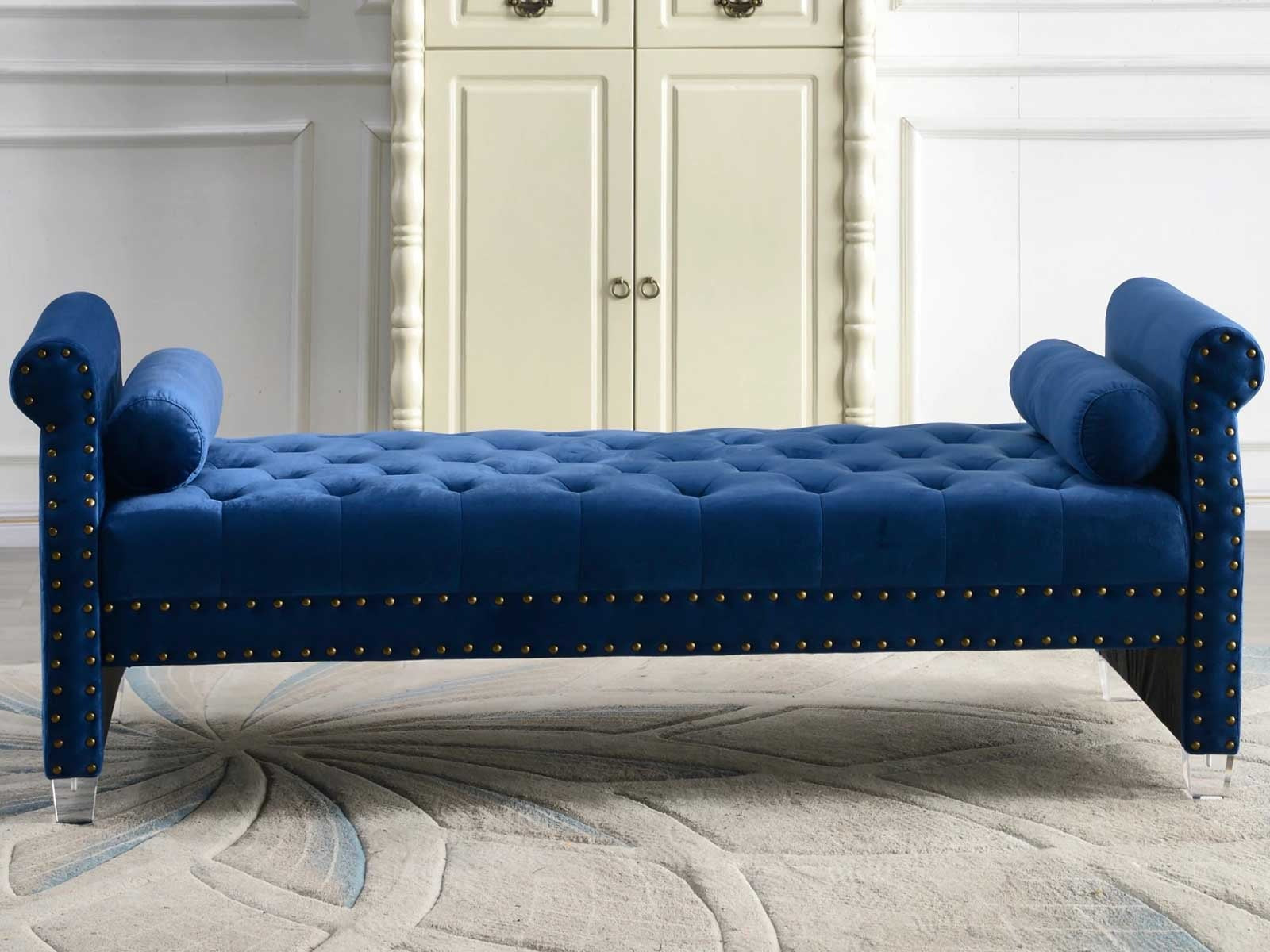 Couch Sofa Bed Chesterfield Modern For Home Furniture Premium Quality & Modern and Durable Design for Living Room – Navy Blue
