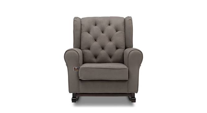 Lounge Chair For Living Room ,Comfortable Seating Luxury Design ,Rocking Chair Upholstery Fabric -Gray