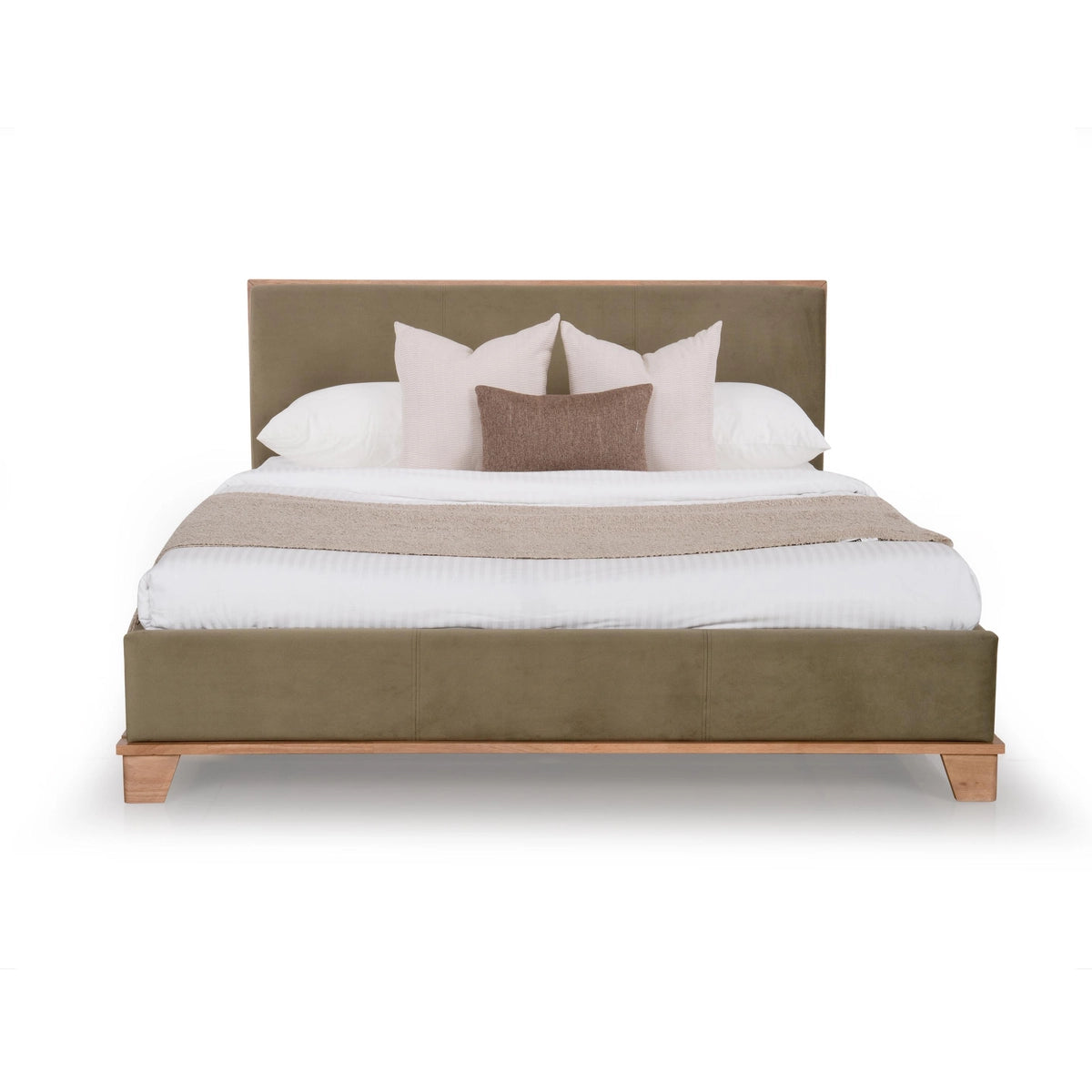 Luxury King Size Fully Upholstered Bed – Modern Plyboard Design with Premium Velvet Comfort