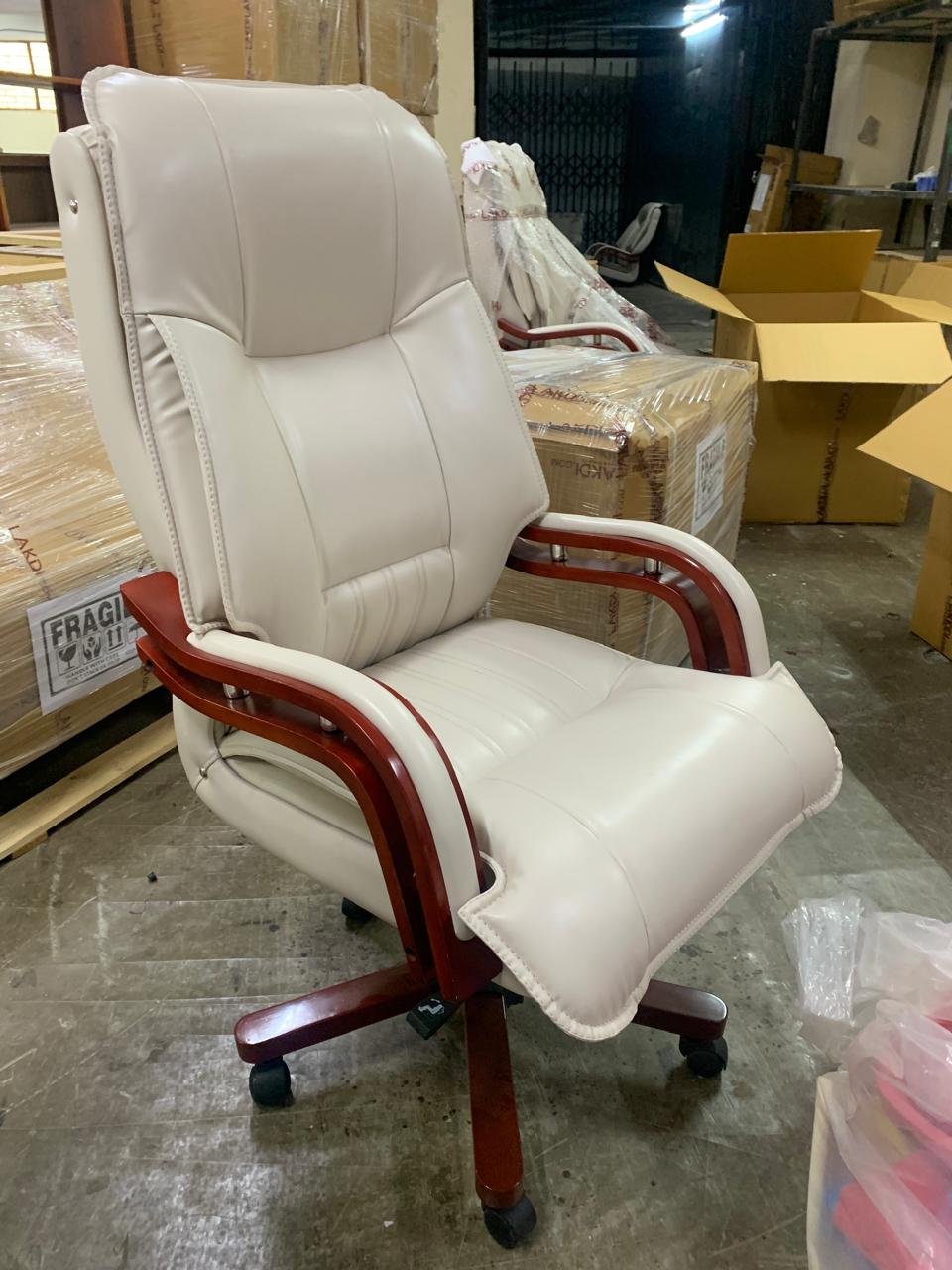 High Back Office Chair Leatherette Base