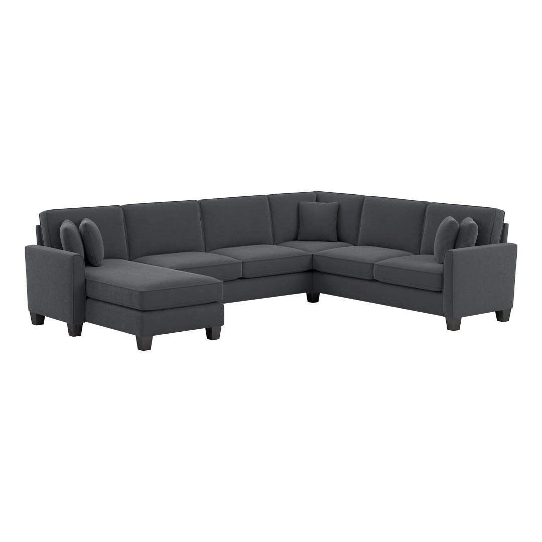 3 Seater U Shape Sofa For Home Furniture, Upholstery Fabric Modern And Durable Design For Living Room and Office- Blue