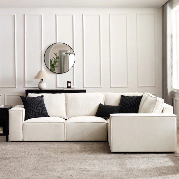 5 Seater L Shape sofa Modern Design upholstery fabric Durable and Comfort Seating & Support Padded Perfect for living Room
