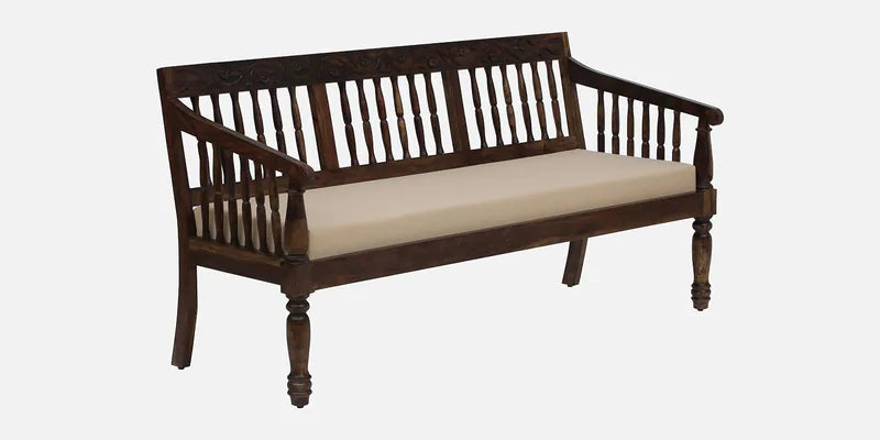 3 Seater Wooden Sofa For Home Furniture, Upholstery Fabric Modern And Durable Design For Living Room and Office- Brown