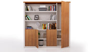 Wooden Office Storage Cabinet with Multiple Storage Sections, Stylish Handles, Premium Wooden Finish for Offices