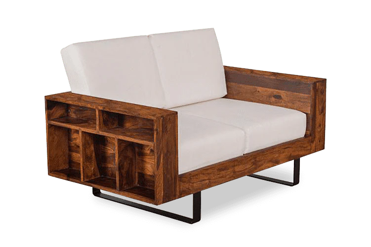 2 Seater Sofa For Home Furniture Upholstery Sued Elegant Fabric and High- Density Foam and Durable Quality Wooden and Modern Comfortable for Living Hall Room