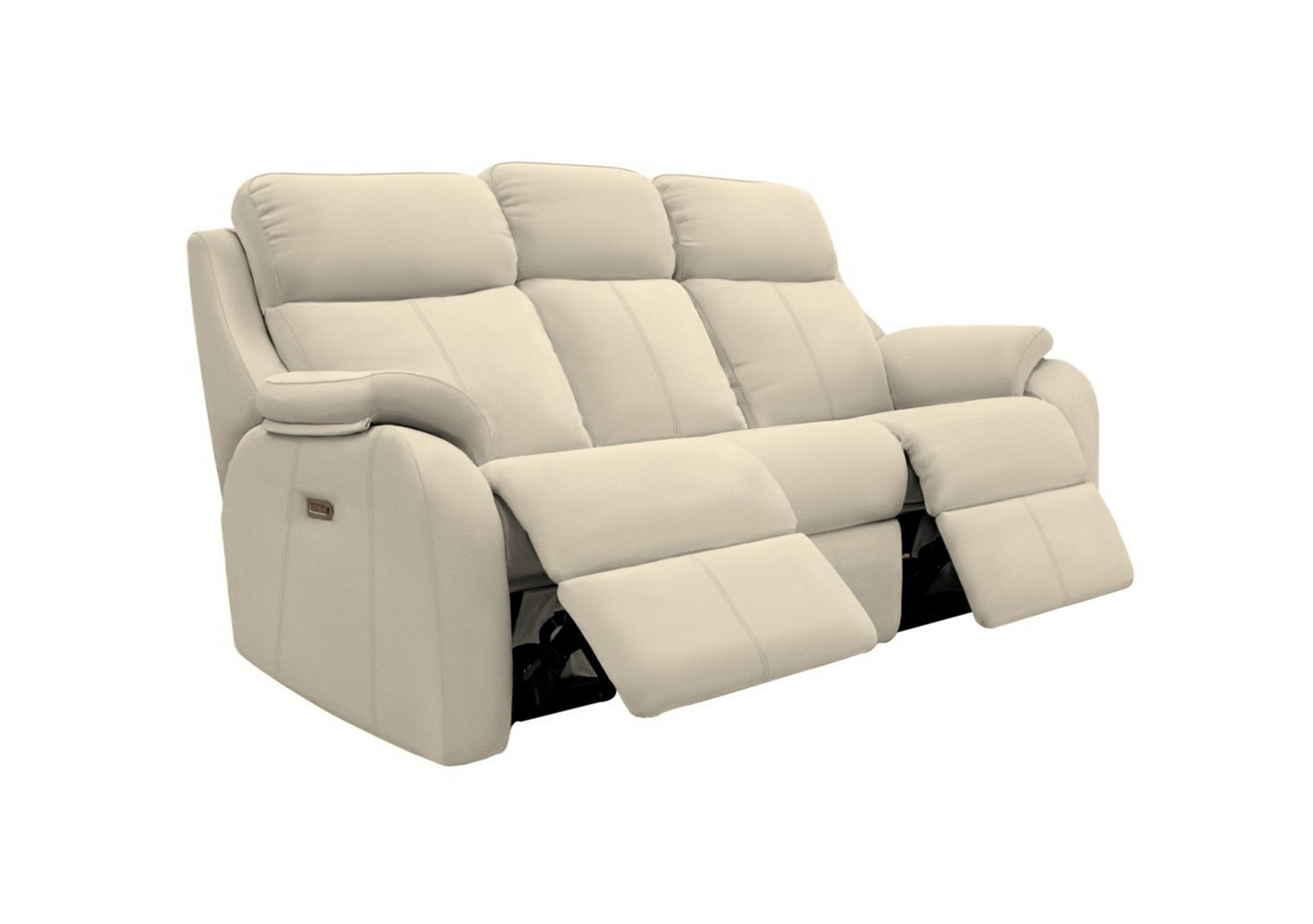 Spacious 3-Seater Recliner Sofa with Pu leatherette Premium Upholstery, Smooth Reclining Mechanism, and Superior Back Support