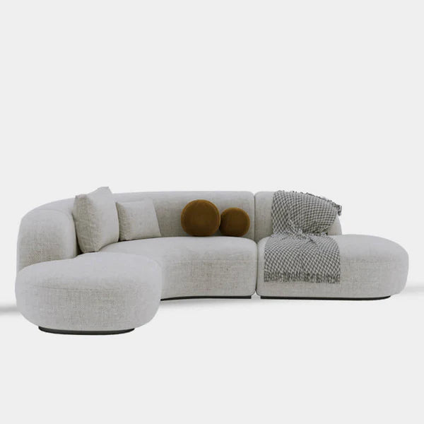 L-Seater Sofa upholstered in premium Suede, designed with advanced support structure for enduring comfort in executive and Modern Italian Sofa
