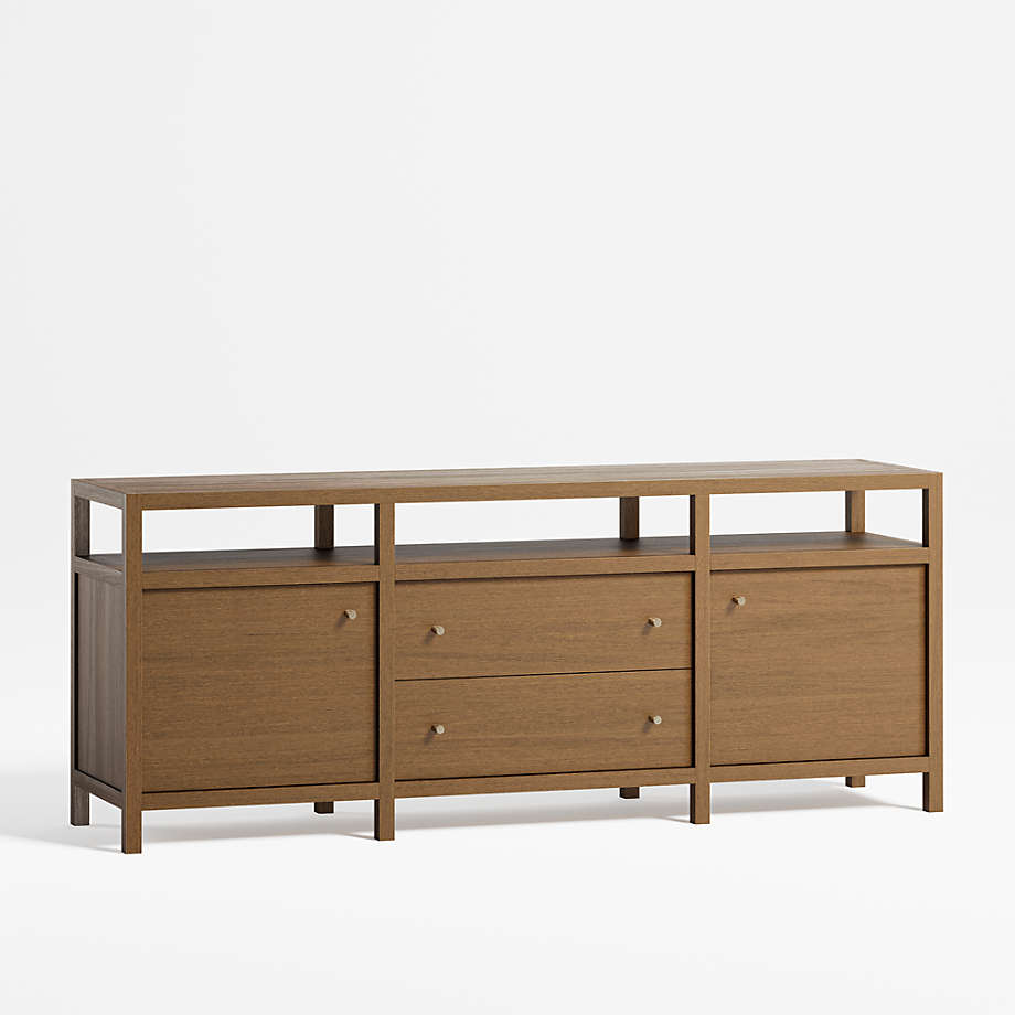 Wooden Storage Cabinet with Elegant Finish for Living and Dining Rooms and Multi-Purpose Storage Compartments