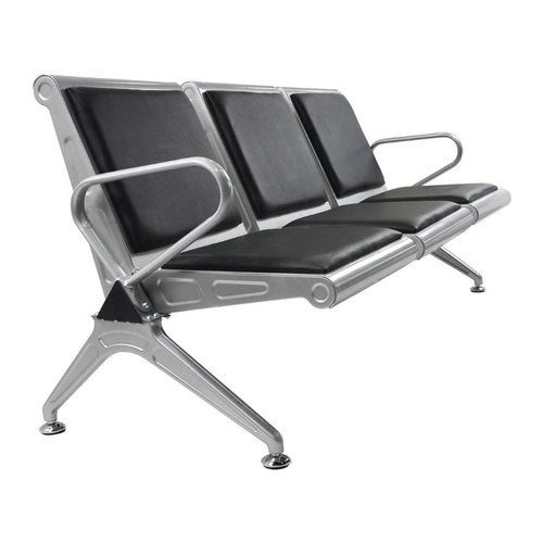 3 Seater Airport Chair With Metal Legs & Arm