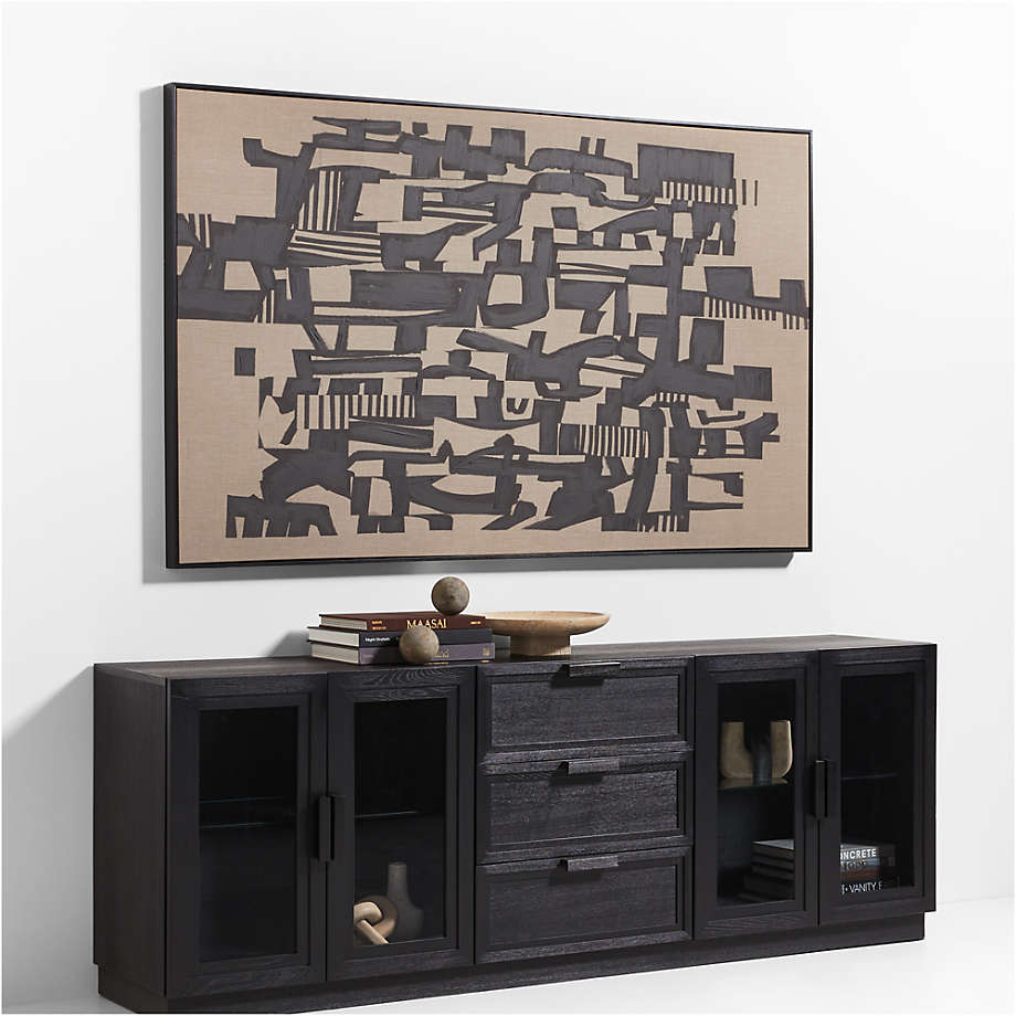 Wooden Storage Cabinet with Easy-Close Doors and Functional Storage Design