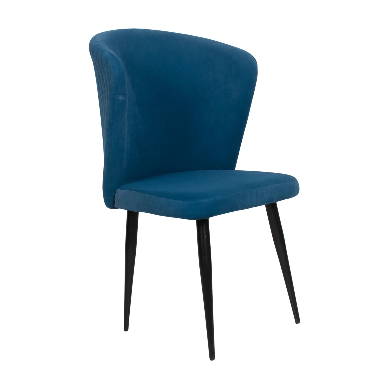 Lounge Chair Wooden Sofa upholstered in Velvet Armless Chair Modern and durable For Living Room or Bedroom - Nevy Blue