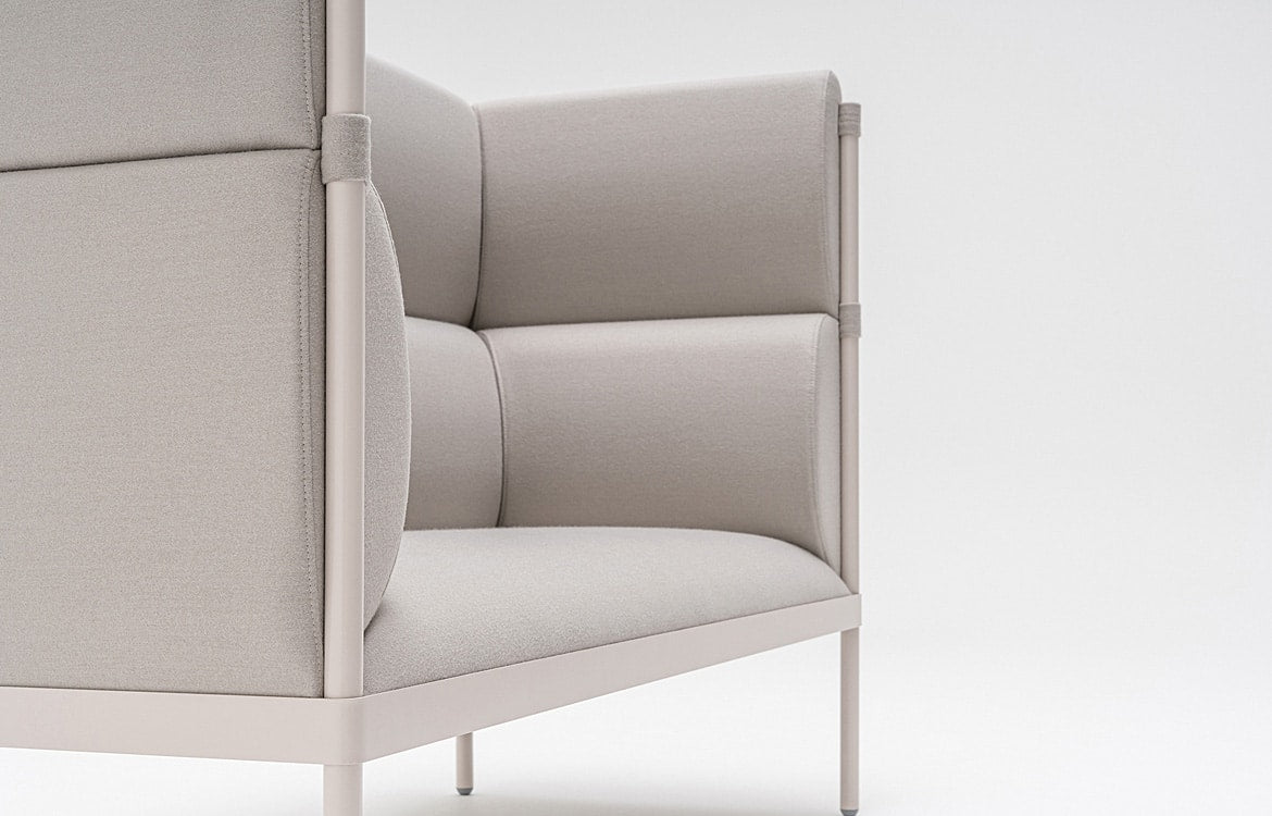 2 Seater Office Sofa with Modern Designs and High Back Configurable Modular Sofa for Workspaces