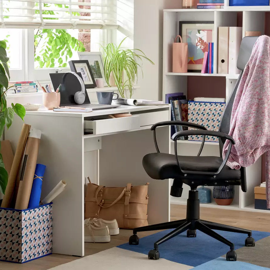 Smart office desk with minimalist design