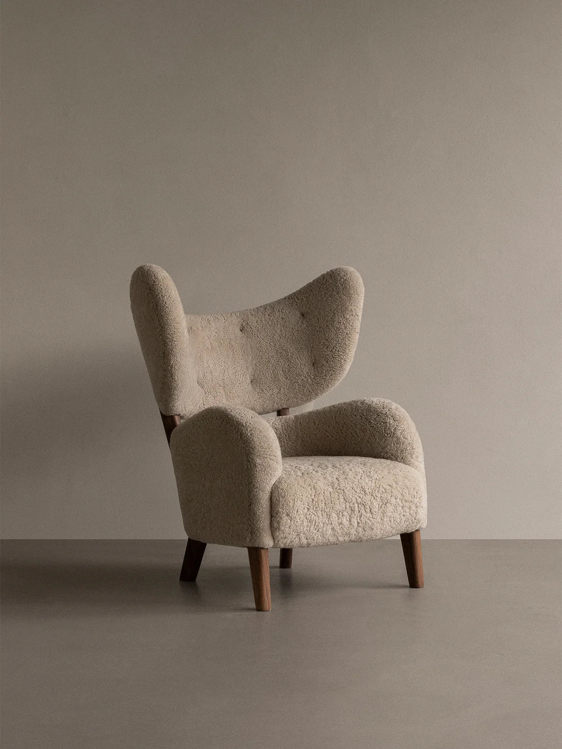 Lounge Chair Sofa For Home Furniture upholstered in Woolen Premium Arm Chair Modern and durable For Living Room or Bedroom - White