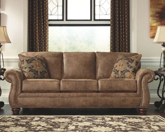 3 Seater & Sofa For Home Furniture, Upholstery Pu leatherette Premium and Durable Design For Living Room and Office- Dark Brown