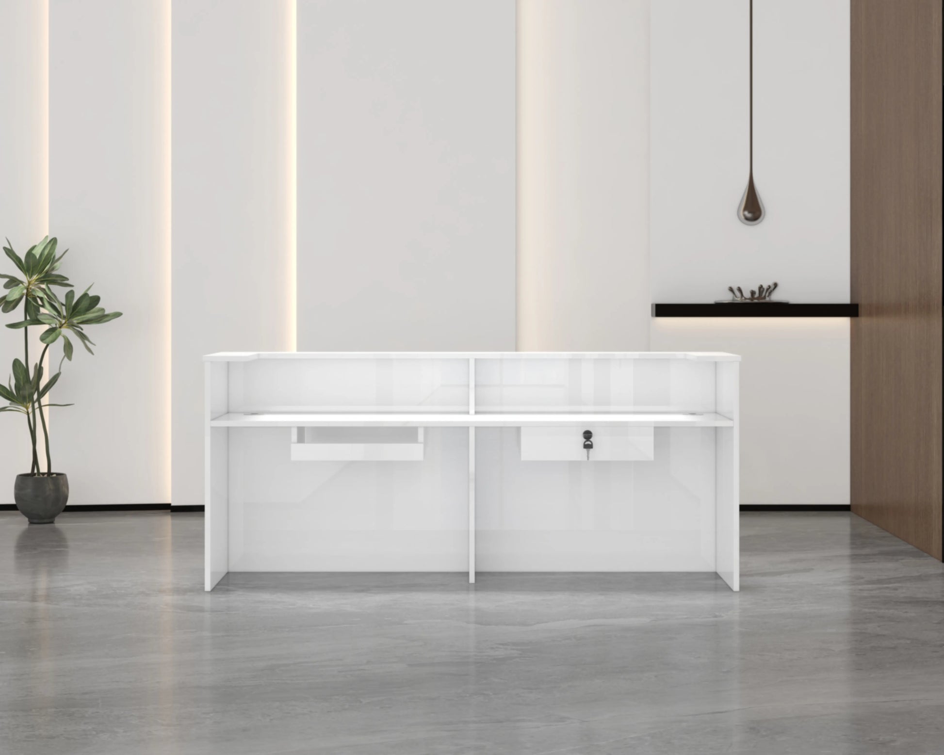 Reception Table for Office Modern Simple Small Counter Made in MDF wit ...