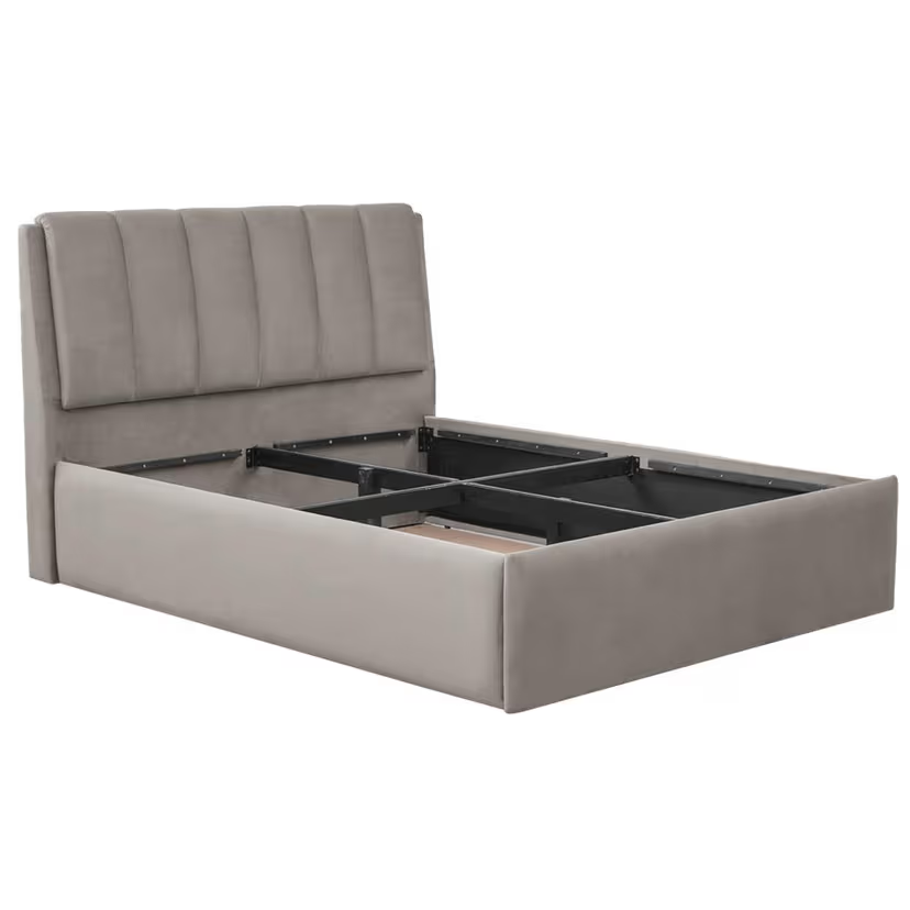 Premium Wooden King Size Bed Made in Wooden with Upholstered and Storage with Hydraulic Lift Mechanism