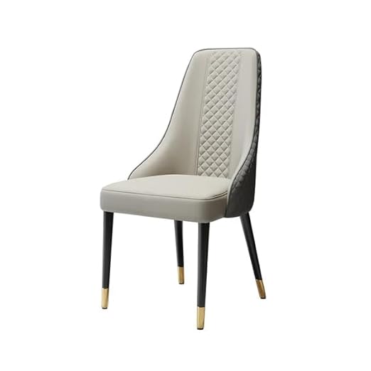 Modern Dining Chair for Home – Premium Leatherette Upholstery with Stainless Steel Legs for Perfect for Dining Room