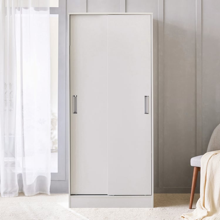 Wardrobe for Home 2-Door Modern Space-Saving Sliding Doors and Space-Efficient Internal Layout