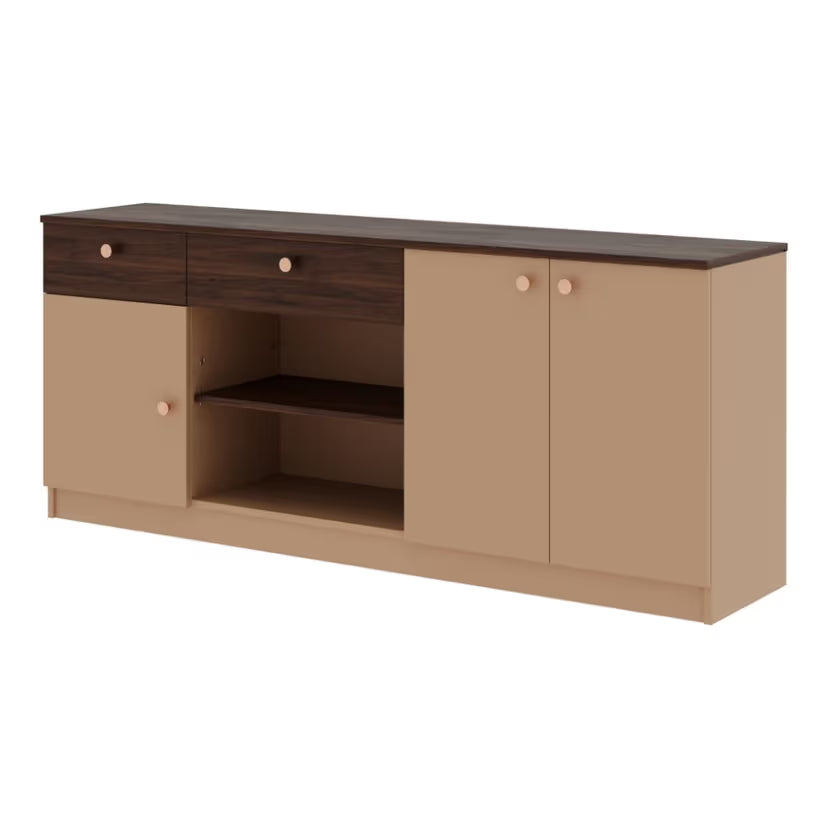 Cabinet with Quiet Soft-Close Doors and Ample Shelving, Ideal for Stylish Storage in Homes, or Commercial Spaces
